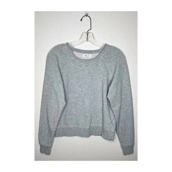 MADEWELL Raglan Sleeve Gray Crewneck Pulllover Size Small #M2215 - Picture 1 of 9